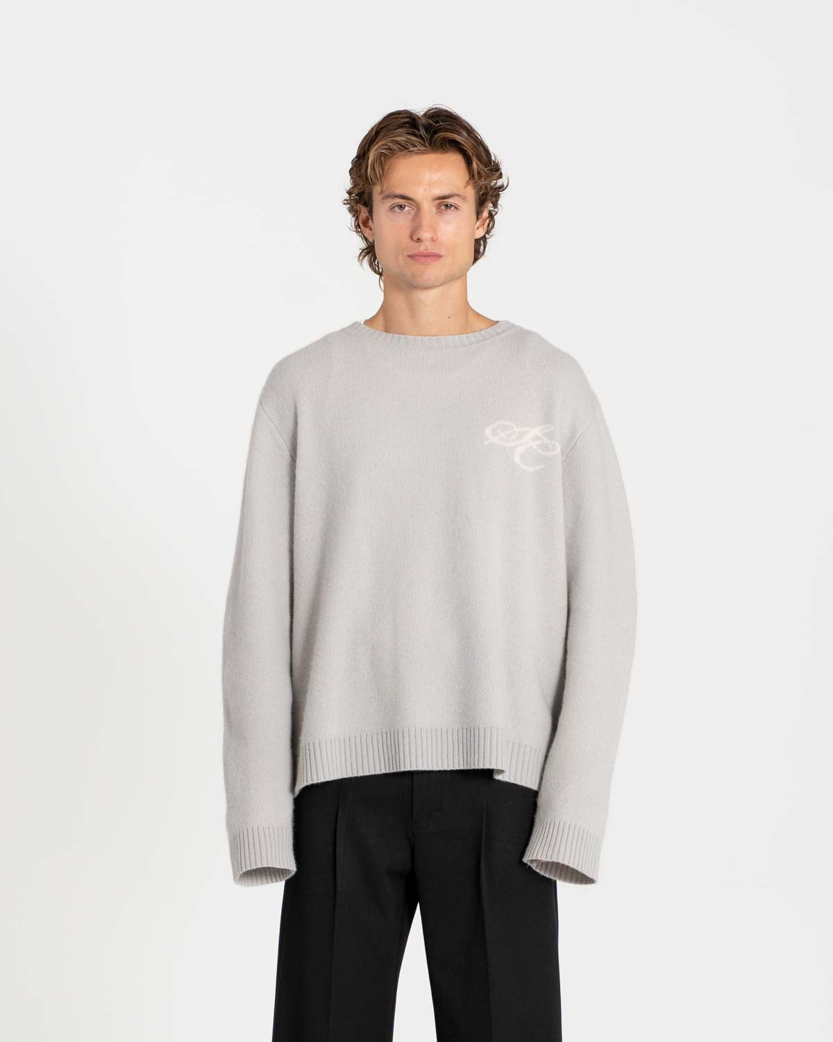 100% Wool Knit Gray